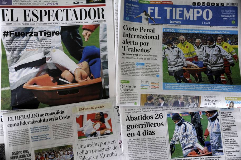 La notizia ha avuto grande spazio sui giornali colombiani (Afp)